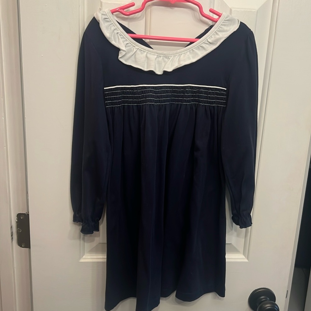 Sunshine Smocks Navy Smocked Dress Sz 6